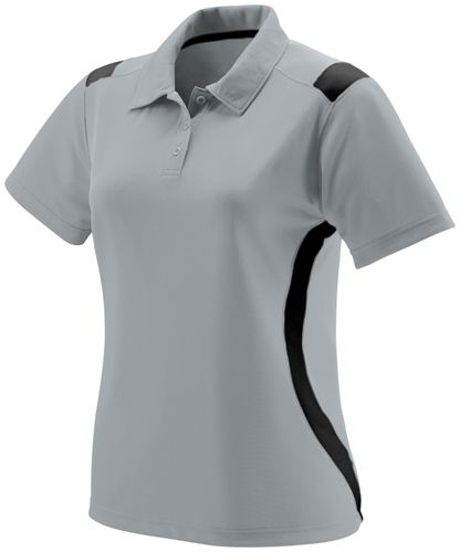 Augusta Ladies All-Conference Polo 5016 SILVER/BLACK 